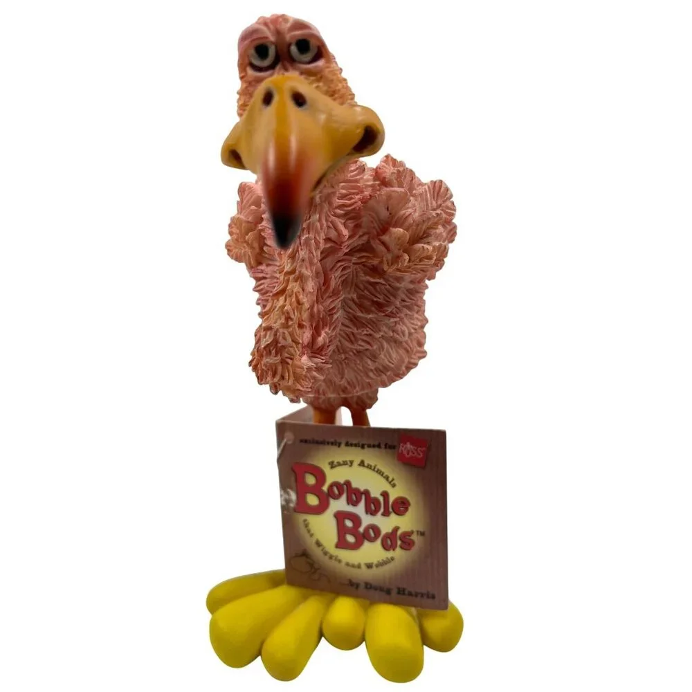 Vintage Pink Flamingo Bird Elizabeth 6.5" Bobblehead Tropical Funny Collectible - Picture 2 of 11